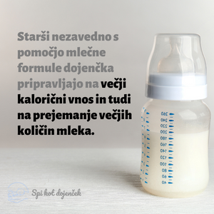 mlečna formula in spanje dojenčka